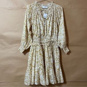 Christy Lynn | NWT Susie Dress Sunflower Popover Mini Dress Smocked Boho Size M